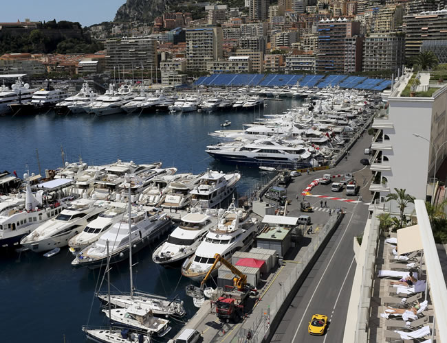 Vista general del puerto de Montecarlo (Mónaco), sede del Gran Premio de Fórmula Uno. Foto: EFE