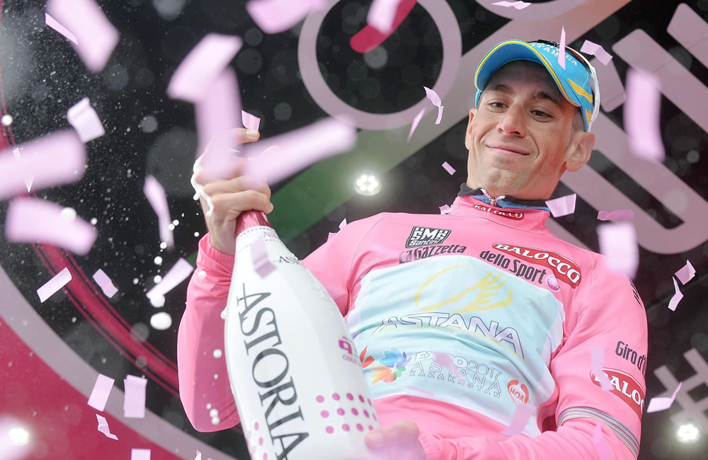 El ciclista italiano Vicenzo Nibali, líder del Giro de Italia. Foto: EFE