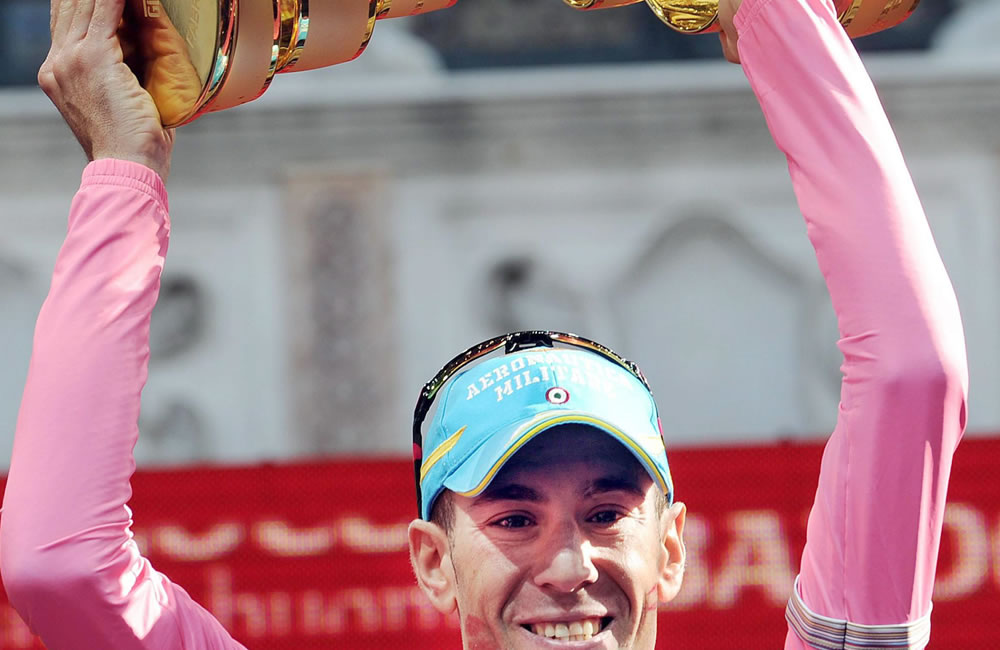El ciclista italiano Vicenzo Nibali, ganador del Giro de Italia. Foto: EFE