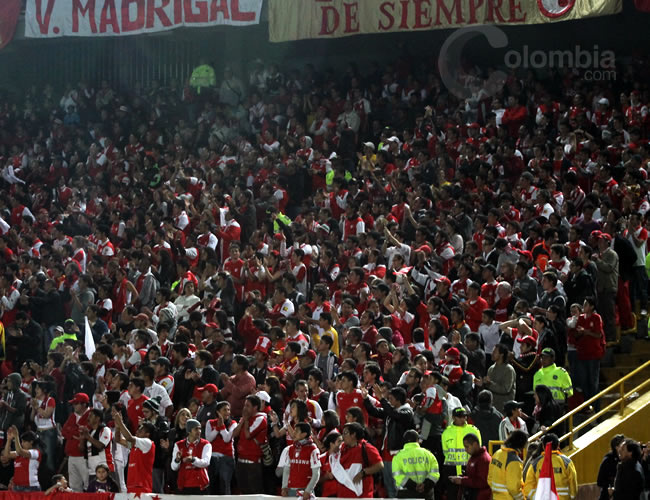 Aficionados del Independiente Santa Fe. Foto: Interlatin