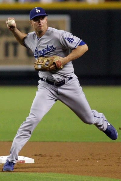 El jugador de los Dodgers de Los Ángeles, Mark Ellis. Foto: EFE