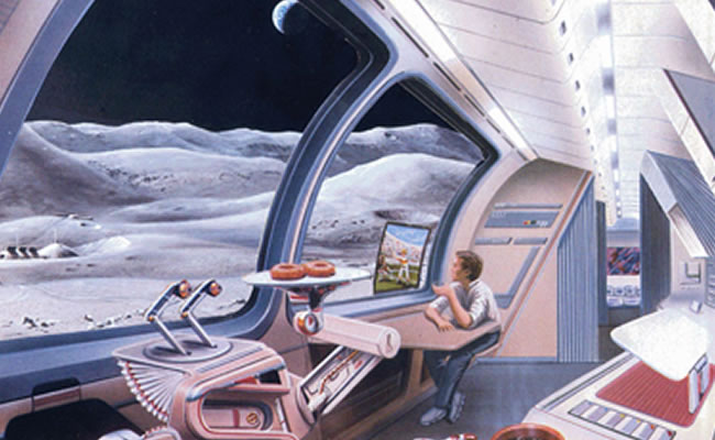 Tomarse un refresco en un hotel lunar con vistas a la Tierra será posible en menos de 20 años según los expertos en turismo espacial. Foto: EFE