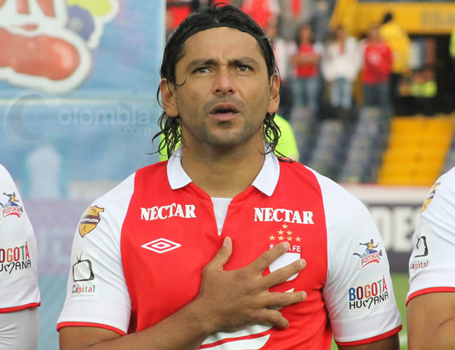 El volante colombiano de Independiente Santa Fe, Gerardo Bedoya. Foto: Interlatin