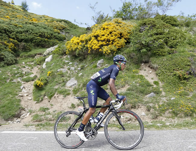 El ciclista colombiano Nairo Quintana compite en el Tour de Francia. Foto: EFE