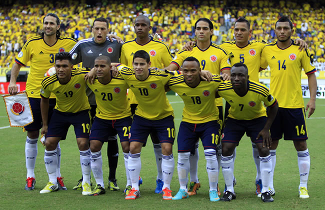 Jugadores de la Selección Colombia de mayores. Foto: EFE