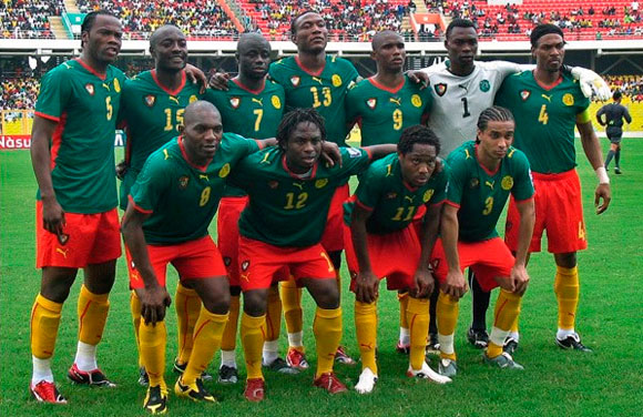 Jugadores de la Selección de Camerún. Foto: EFE