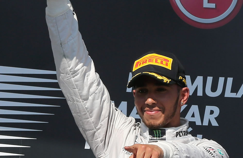 El piloto británico Lewis Hamilton Campeón del Gran Premio de Hungría. Foto: EFE