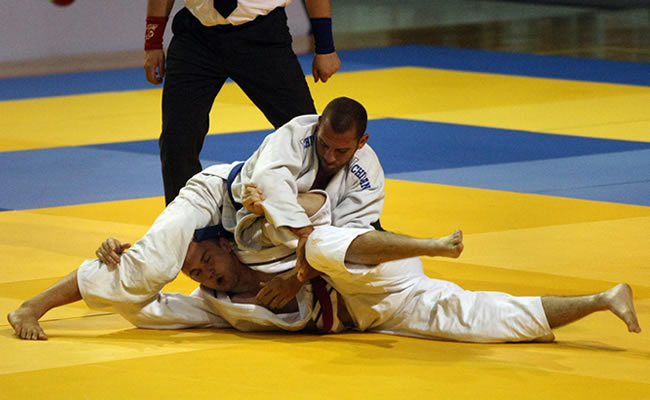 Combate de ju-jitsu en los Juegos Mundiales. Foto: EFE
