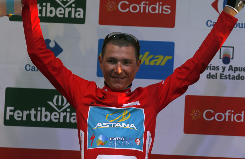 El eslovaco del equipo Astana, Janez Brajkovic, se ha proclamado vencedor de la primera etapa de la Vuelta Ciclista a España. Foto: EFE