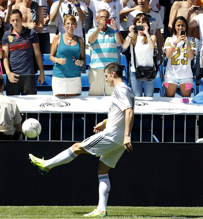 El internacional galés Gareth Bale con el Real Madrid. Foto: EFE