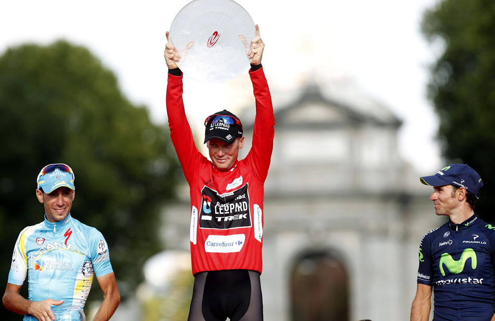 El estadounidense Chris Horner (Radioshack), ganador de la Vuelta Ciclista a a España. Foto: EFE