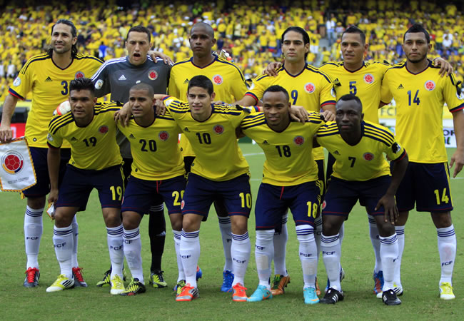 Selección Colombia hace un llamado para la paz en el fútbol. Foto: EFE