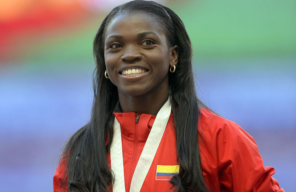 Caterine Ibargüen, oro en triple salto en el reciente Mundial de Moscú. Foto: EFE