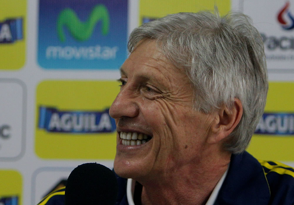 El director técnico de la selección colombiana de fútbol, el argentino José Pekerman. Foto: EFE