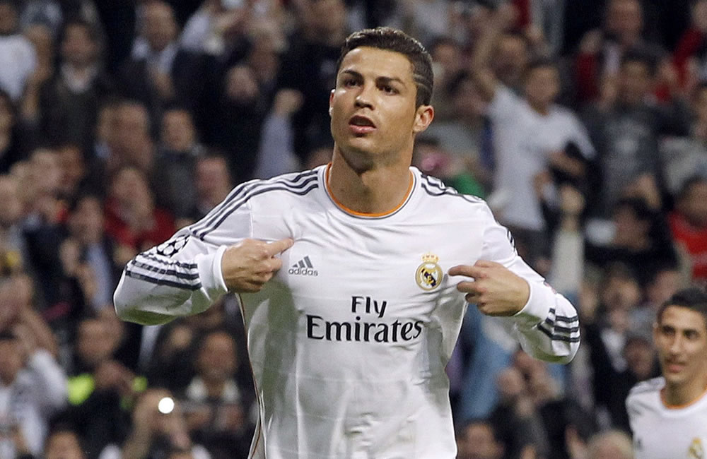 El delantero portugués del Real Madrid Cristiano Ronaldo celebra su gol ante Juventus. Foto: EFE