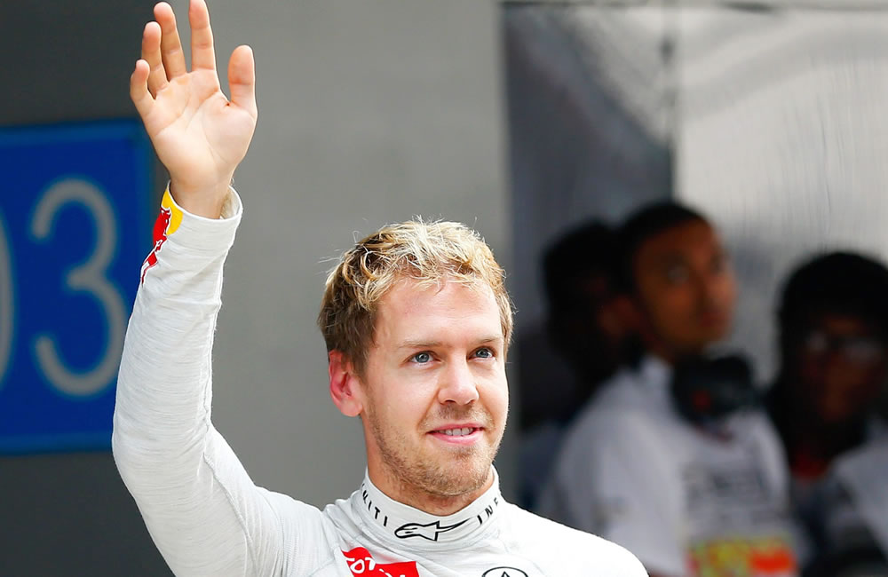 El piloto alemán Sebastián Vettel se llevo la 'pole' del Gran Premio de la India. Foto: EFE