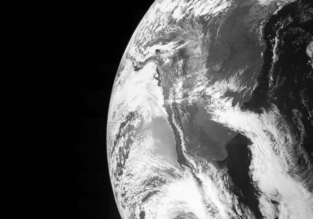 Tierra vista desde la cámara "JunoCam". Foto: EFE