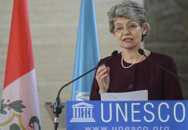 Irina Bokova, directora general de la Unesco. Archivo. Foto: EFE