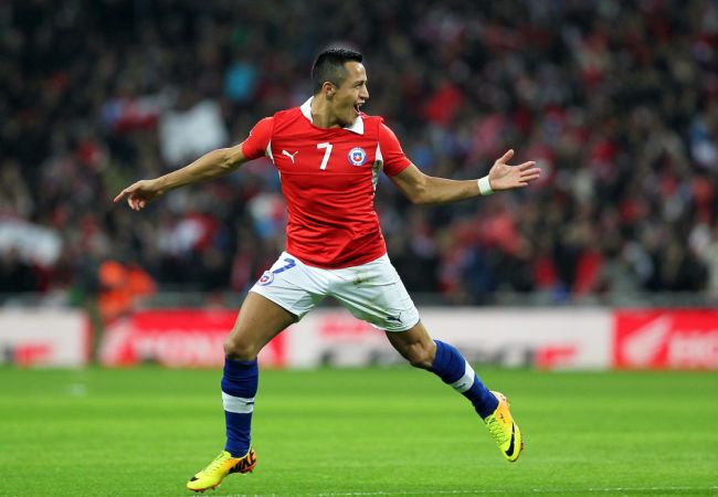 Con dos goles de Alexis Sánchez, Chile venció 2-0 a Inglaterra en Wembley, Londres. Foto: EFE