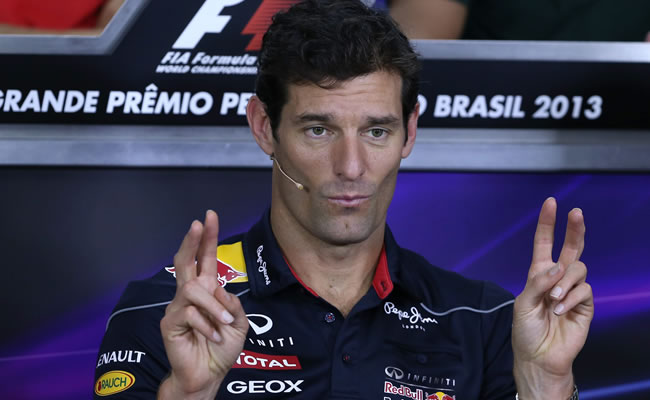 Mark Webber, a una carrera de su retiro, afirma que tuvo un año "fenomenal". Foto: EFE