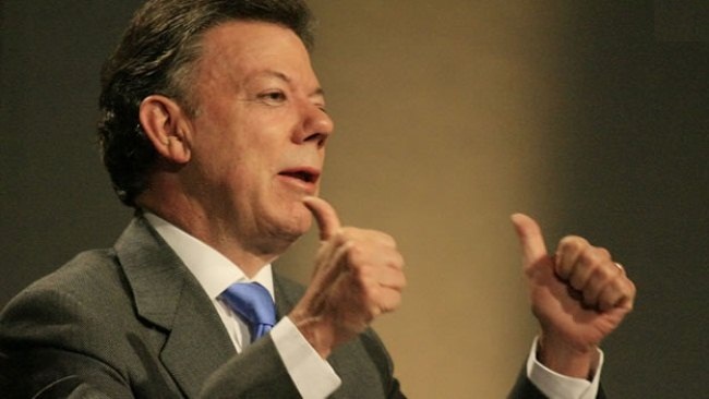 Juan Manuel Santos, presidente de Colombia, se unió por twitter a la celebración. Foto: EFE