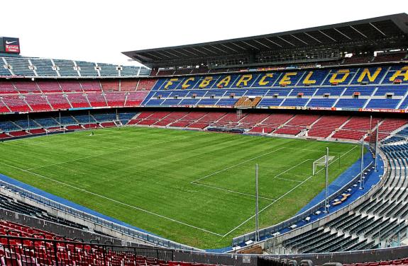 Así luce el Camp Nou, el actual estadio del Barcelona. Foto: EFE