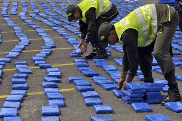 La Policía Nacional incauta 1,1 toneladas de cocaína en cinco operativos. Foto: EFE