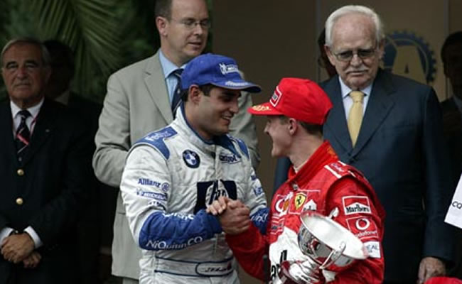 Juan Pablo Montoya desea recuperación a Michael Schumacher. Foto: EFE