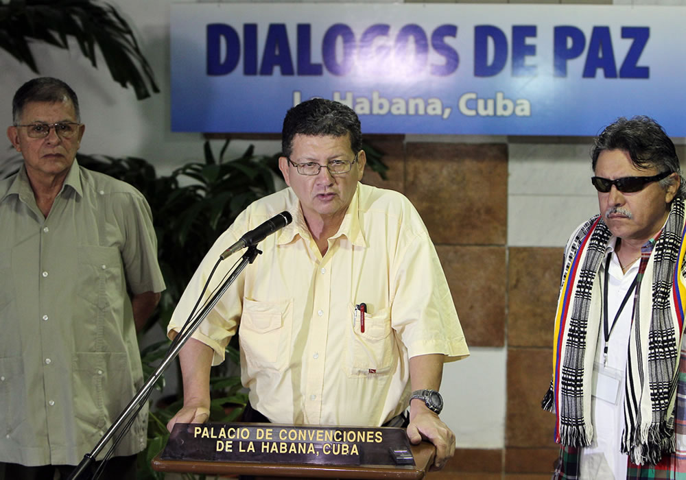 Comandantes de las Fuerzas Armadas Revolucionarias de Colombia FARC. Foto: EFE