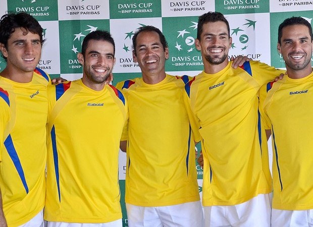 Equipo colombiano de Copa Davis. Foto: EFE