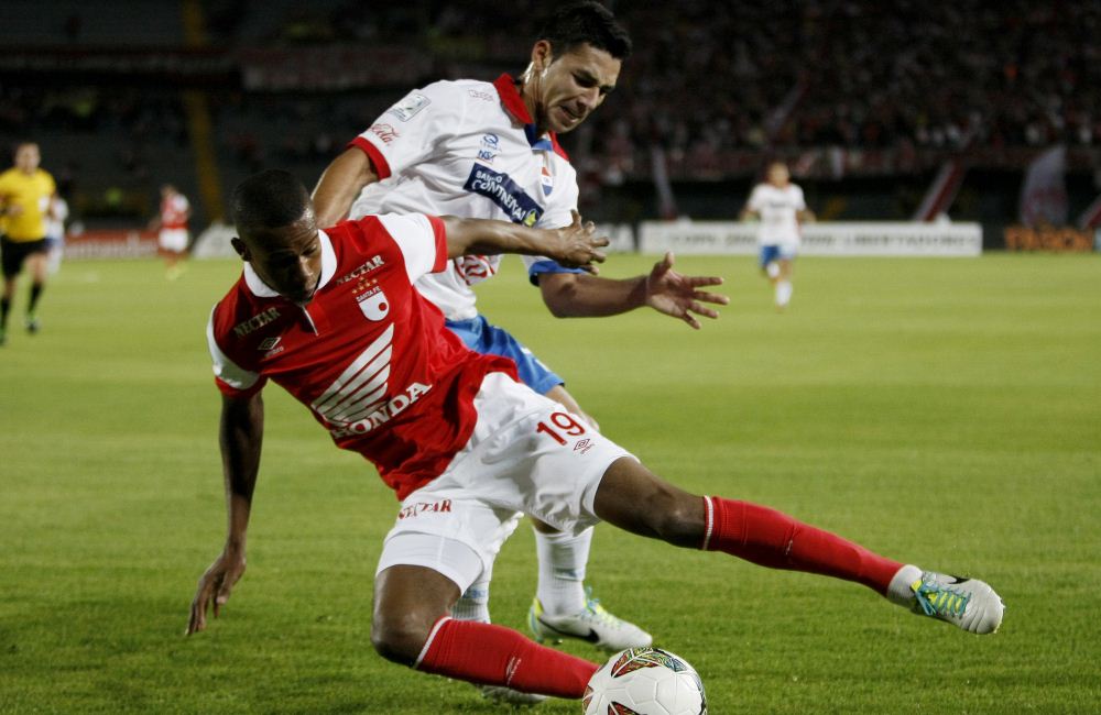 Santa Fe venció 3-1 a Nacional de Paraguay con goles de Méndez, Torres y Copete. Foto: EFE
