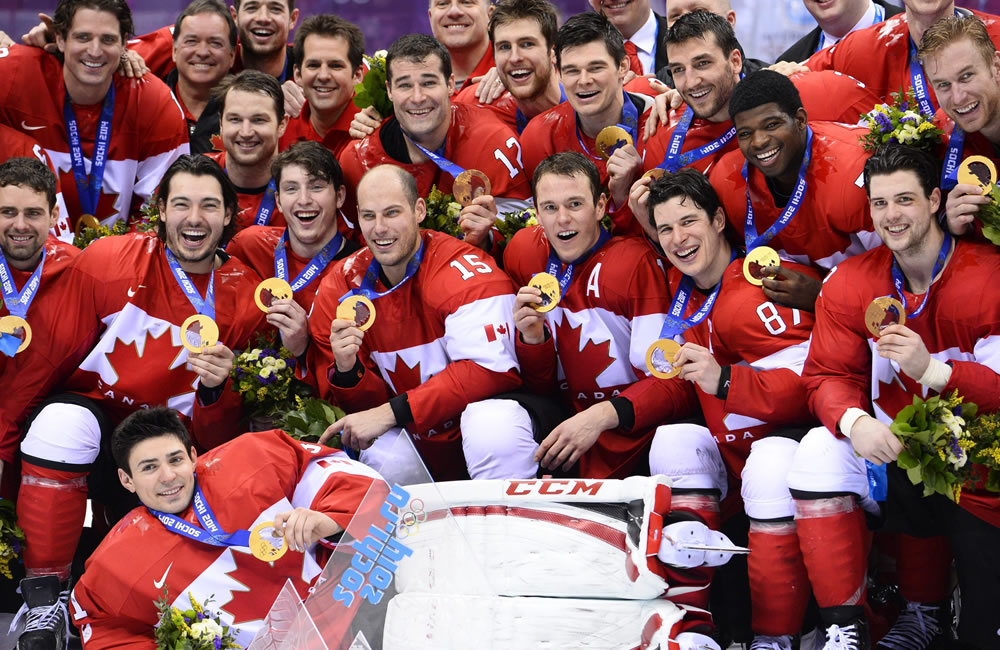 Canadá revalidó el título en hockey y Rusia acaba con dos oros más. Foto: EFE