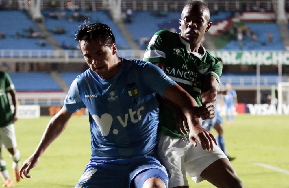 Deportivo Cali, con un gol en el último minuto de Néstor Camacho, empató 1-1 de local con O’Higgins de Chile. Foto: EFE