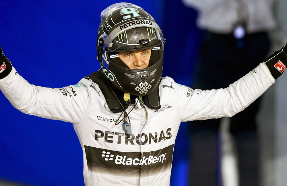 El piloto alemán Nico Rosberg saldrá primero en el Gran Premio de Baréin. Foto: EFE