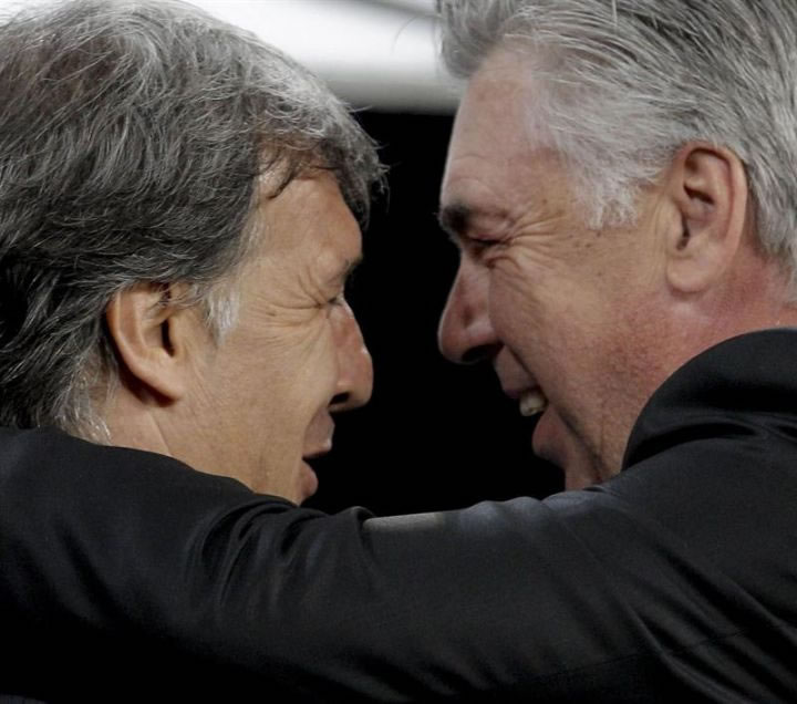 Gerardo Martino y Carlo Ancelotti, 'marcados' en su estreno en una final de Copa del Rey. Foto: EFE