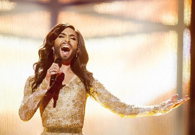 Conchita Wurst en Eurovisión. Foto: EFE