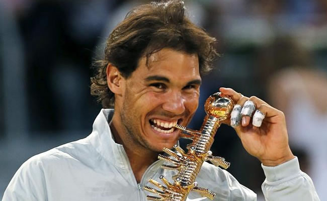 El tenista español Rafa Nadal se ha proclamado campeón del Masters 1000 de Madrid. Foto: EFE