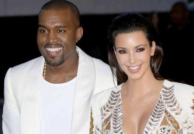 Kanye West y Kim Kardashian. Foto: EFE