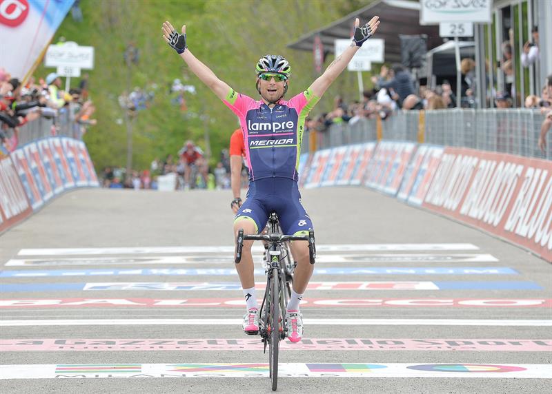El ciclista italiano Diego Ulissi se llevó la octava etapa del Giro de Italia. Foto: EFE