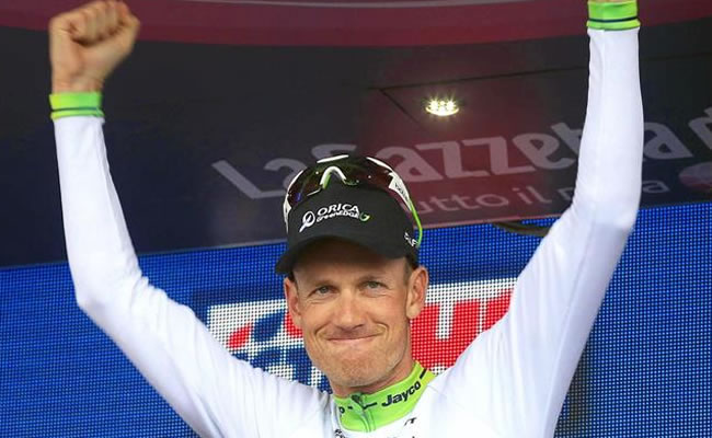 El ciclista holandés Pieter Weening (Omega Pharma) se llevó la novena etapa del Giro de Italia. Foto: EFE