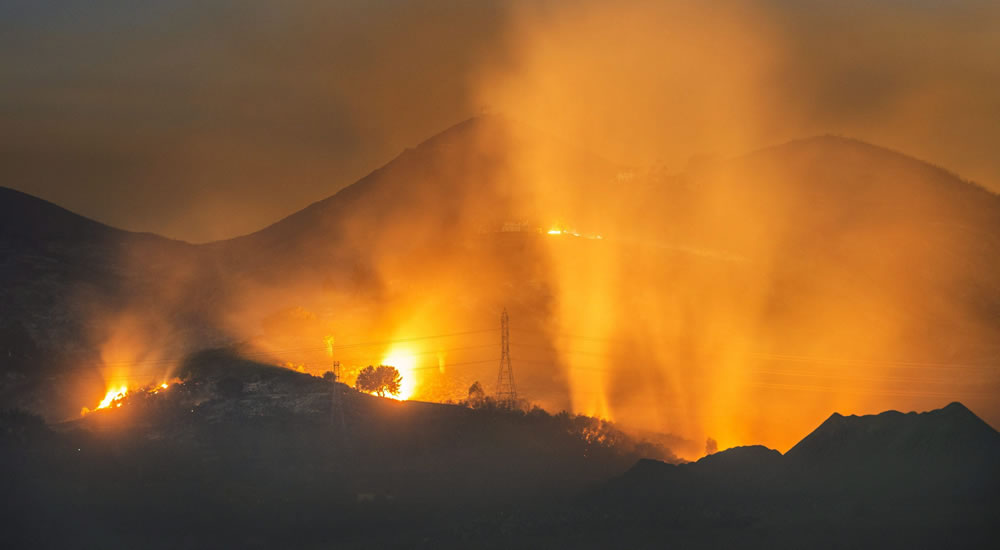 Oleada de incendios en California. Foto: EFE