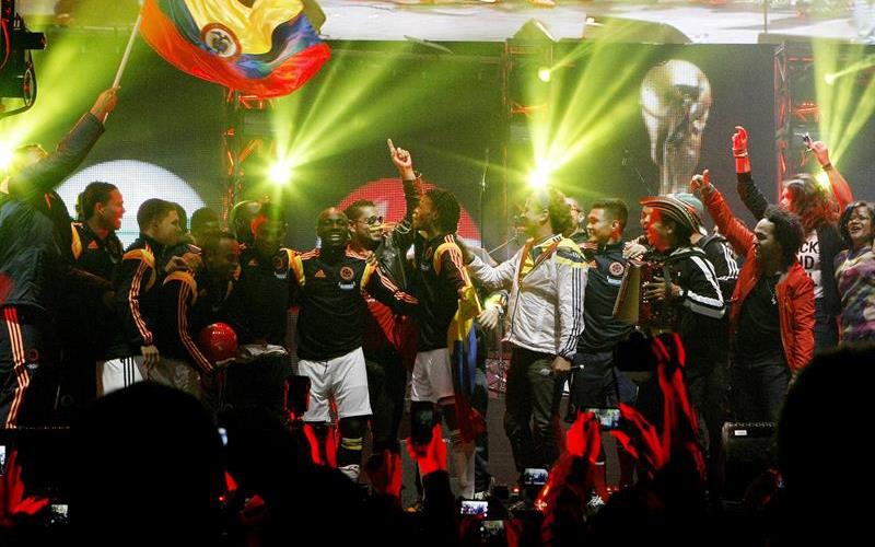 Artistas como Carlos Vives amenizaron las despedida de la Selección Colombia. Foto: EFE