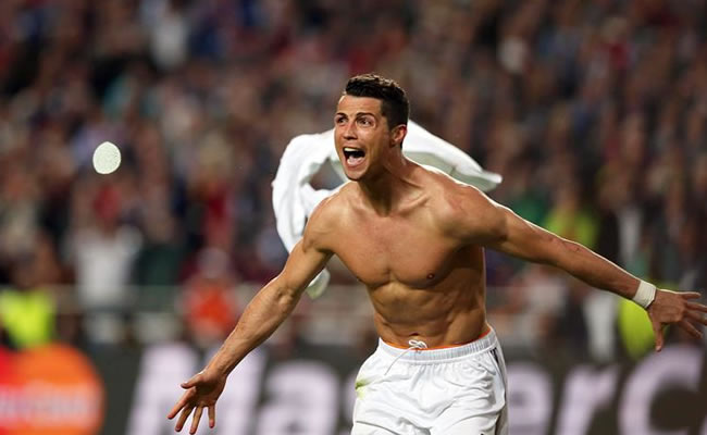 El jugador portugués Cristiano Ronaldo celebra. Foto: EFE