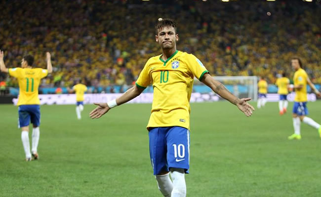 El delantero brasileño Neymar da Silva durante el partido correspondiente al Grupo A del Mundial de Fútbol de Brasil. Foto: EFE