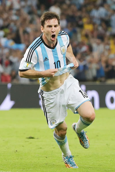 Lionel Messi celebrando su gol. Foto: EFE