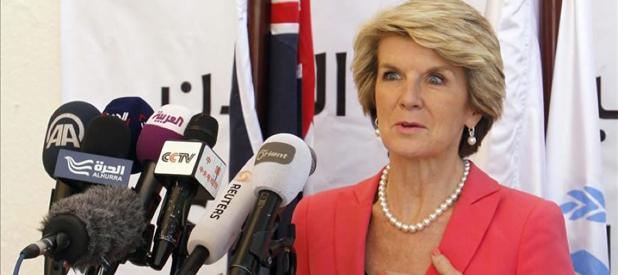 Ministra de Exteriores australiana, Julie Bishop. Foto: EFE