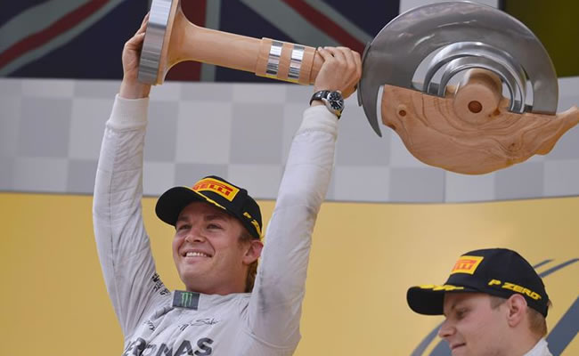 El piloto alemán Nico Rosberg se coronó campeón del Gran Premio de Austria. Foto: EFE