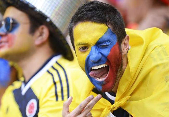 Continúan los inconvenientes con los fanáticos colombianos en Brasil. Foto: EFE