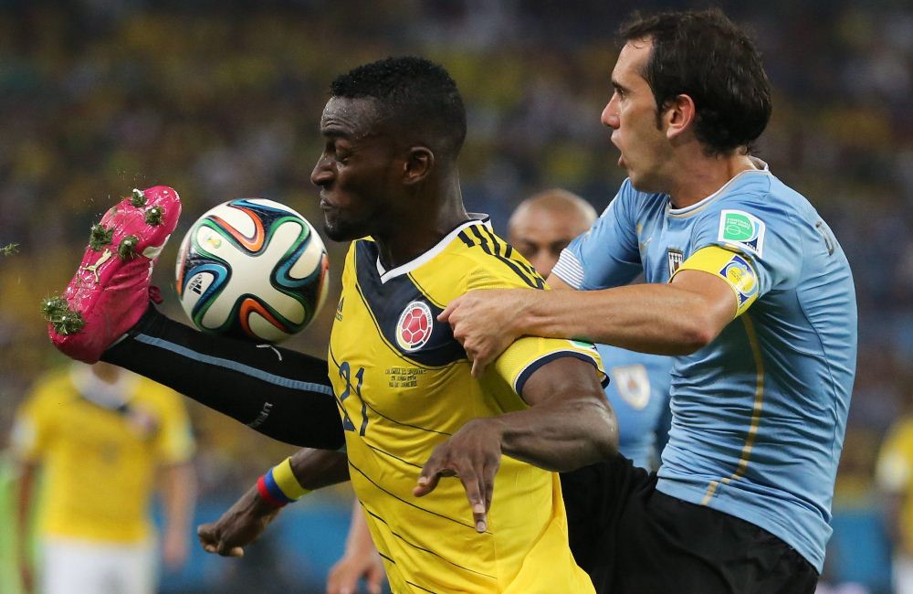 Jackson Martínez fue titular en el 2-0 de Colombia sobre Uruguay. Foto: EFE