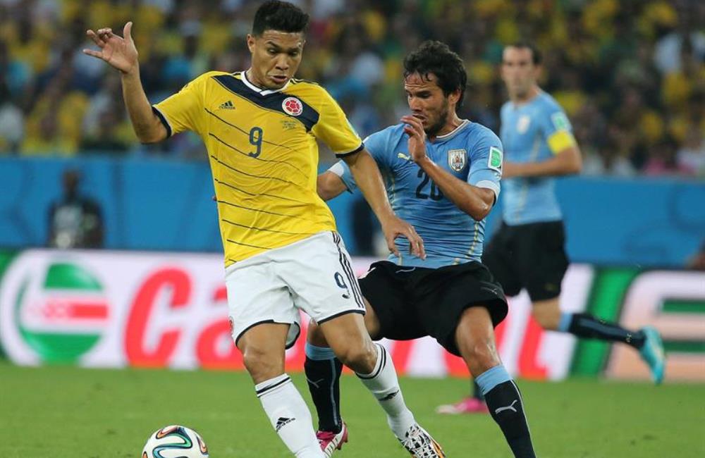 Teófilo Gutiérrez no anotó en el 2-0 de Colombia sobre Uruguay. Foto: EFE